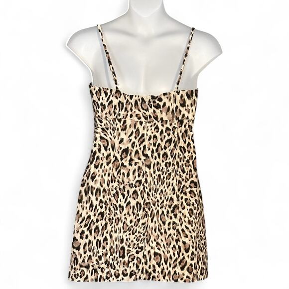 Avec Les Filles Leopard Print Mini Dress Jacket 2pc Set Sz 12 NWT Party Chic - Picture 9 of 13